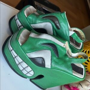 Green and White Kids Shoes